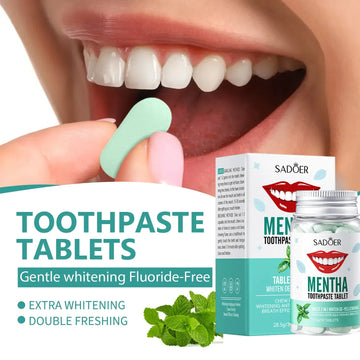 Mint Flavors Toothpaste Tablets Improve Bad Breath