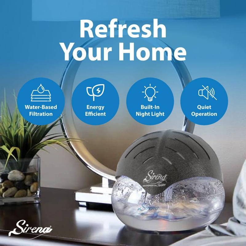 Sirena Twister Black The Original Air Purifier Water Filter Air Cleaner