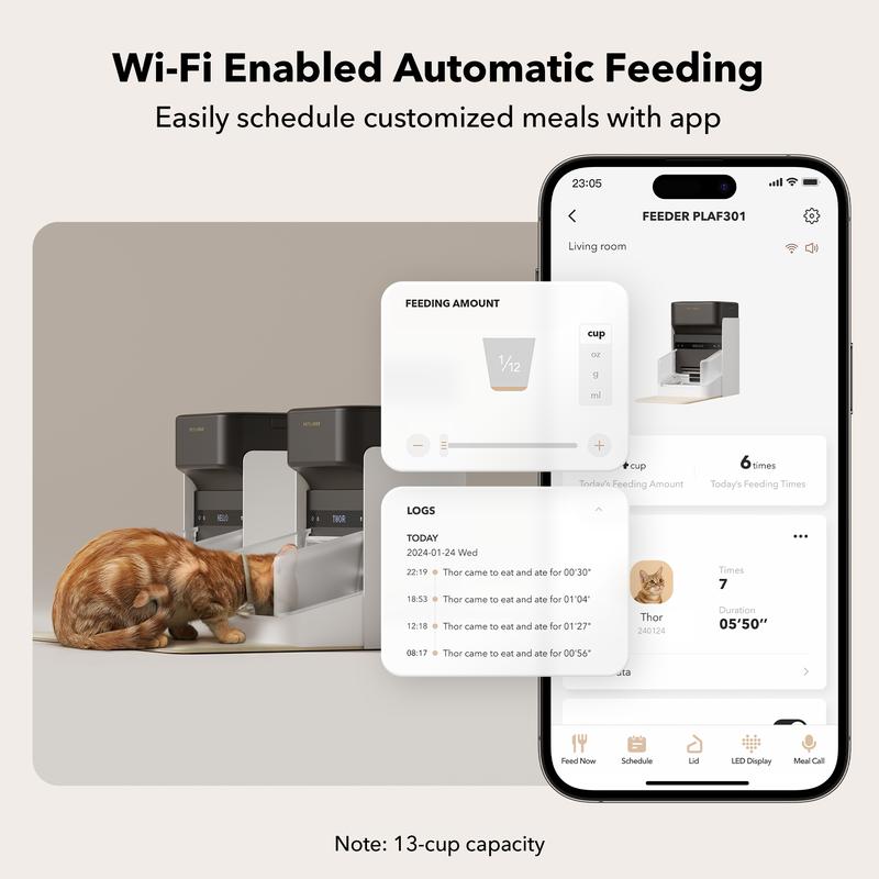 PETLIBRO Upgraded RFID Automatic Cat Feeder,
