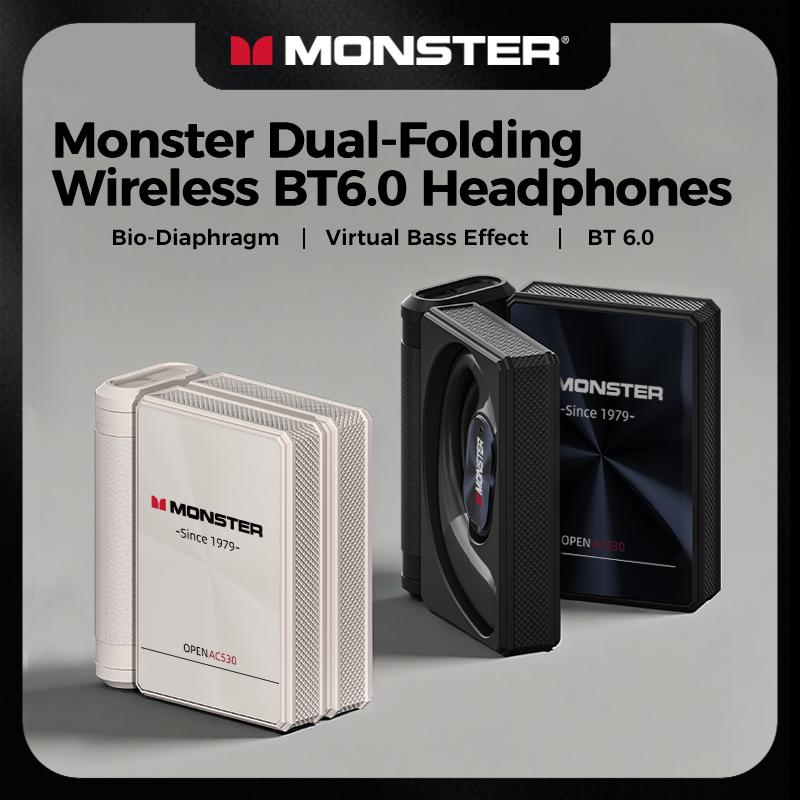 Monster Ear Buds - Headphones Bluetooth with Dual-Fold Design