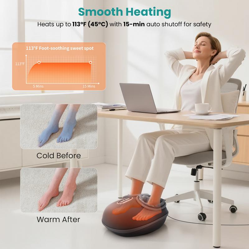 Nekteck Shiatsu Foot Massager Machine with Soothing Heat