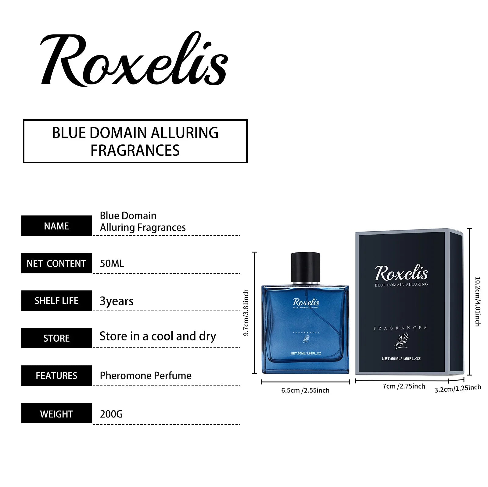 Roxelis 50ml Charmig Cologne Perfume Spray