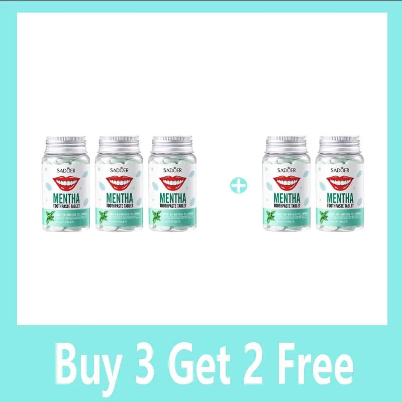 Mint Flavors Toothpaste Tablets Improve Bad Breath