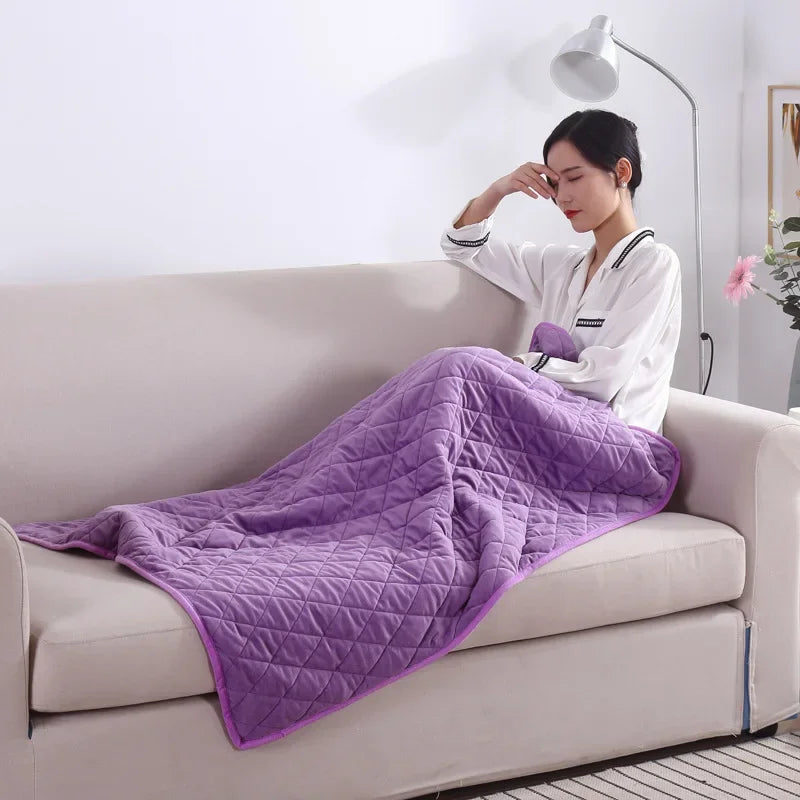 Portable USB Electric Heating Blanket – Low Voltage Heated Throw for Home, Office, Bedroom & Camping