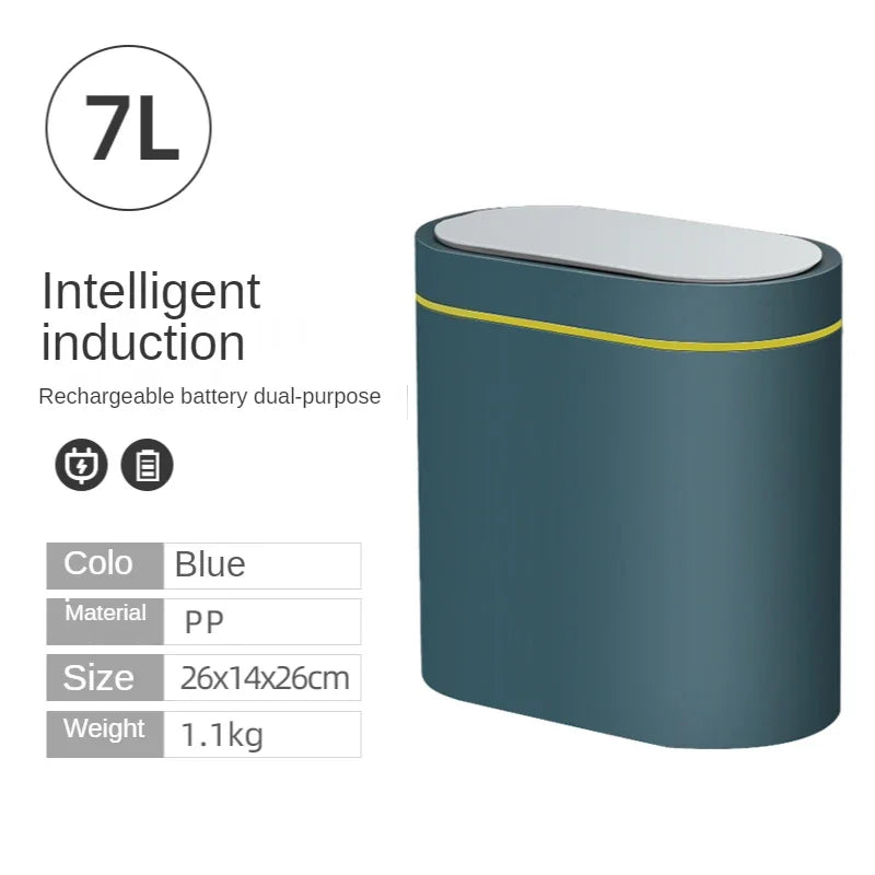 7L Trash Can Smart Sensor Trash Can Automatic Household