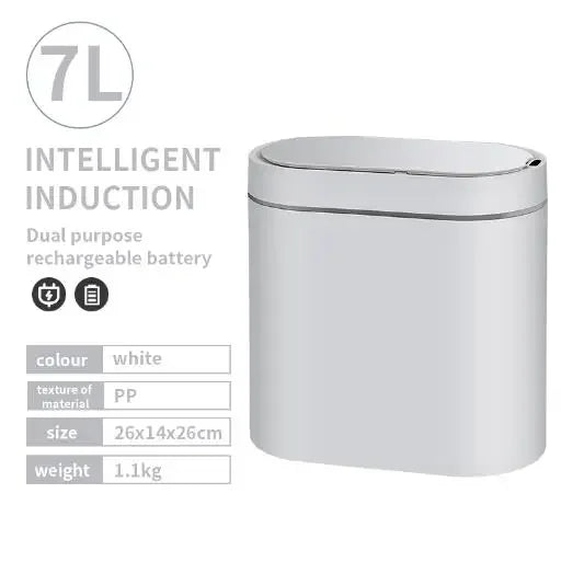7L Trash Can Smart Sensor Trash Can Automatic Household