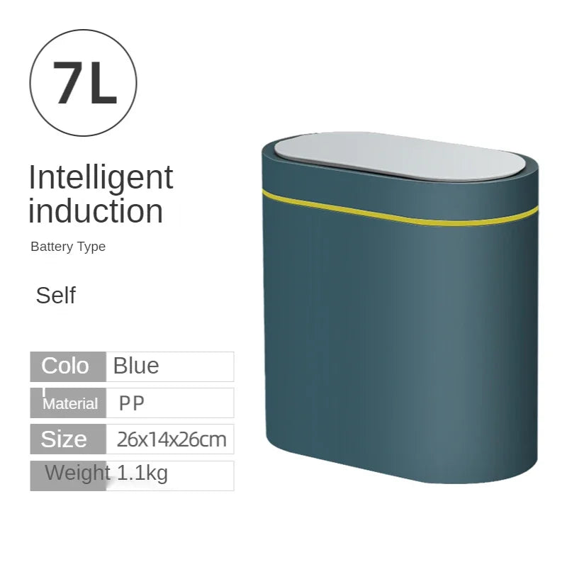 7L Trash Can Smart Sensor Trash Can Automatic Household