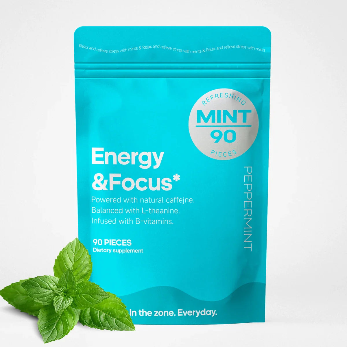 Energy Caffeine Mints (90 Pieces) - Sugar Free with
