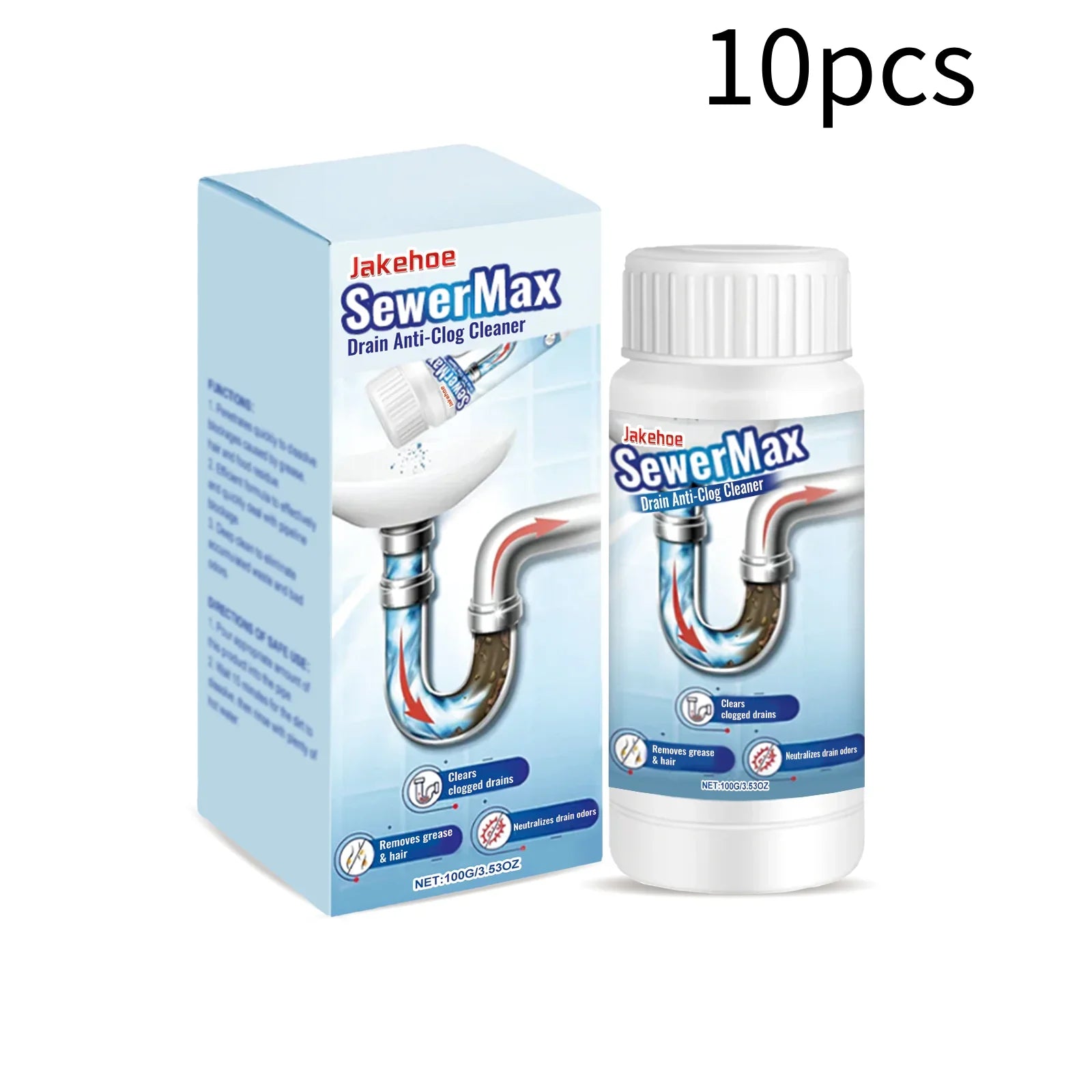 100g Anti-Clog Drain Cleaner Quickly Dissolve Blockages P