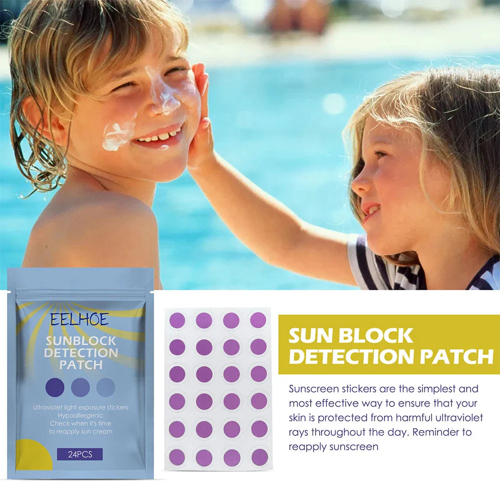 24PCS Round Shaped Sunblock Patches Stickers