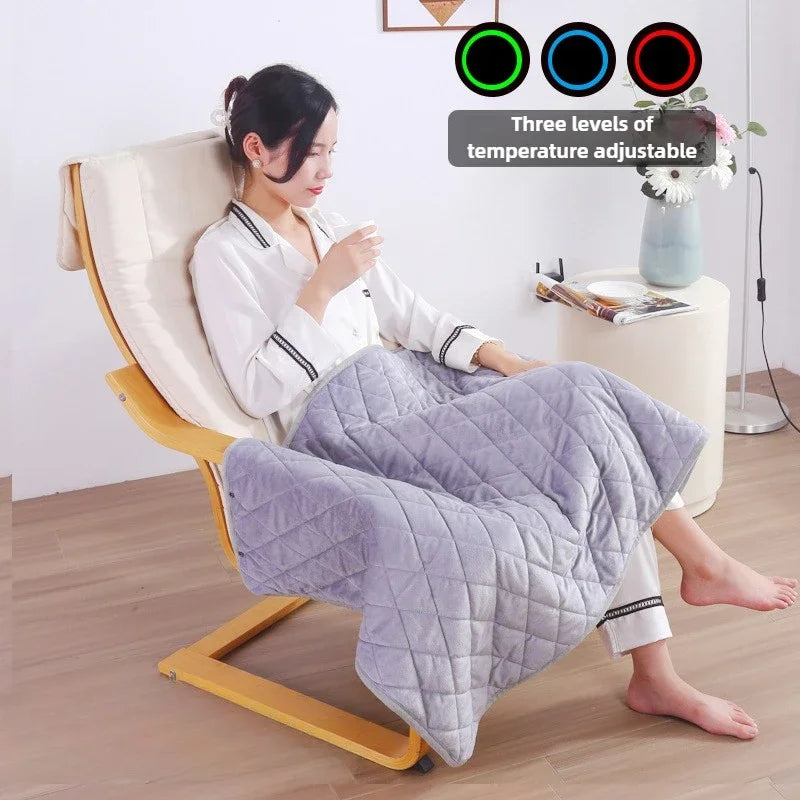 Portable USB Electric Heating Blanket – Low Voltage Heated Throw for Home, Office, Bedroom & Camping