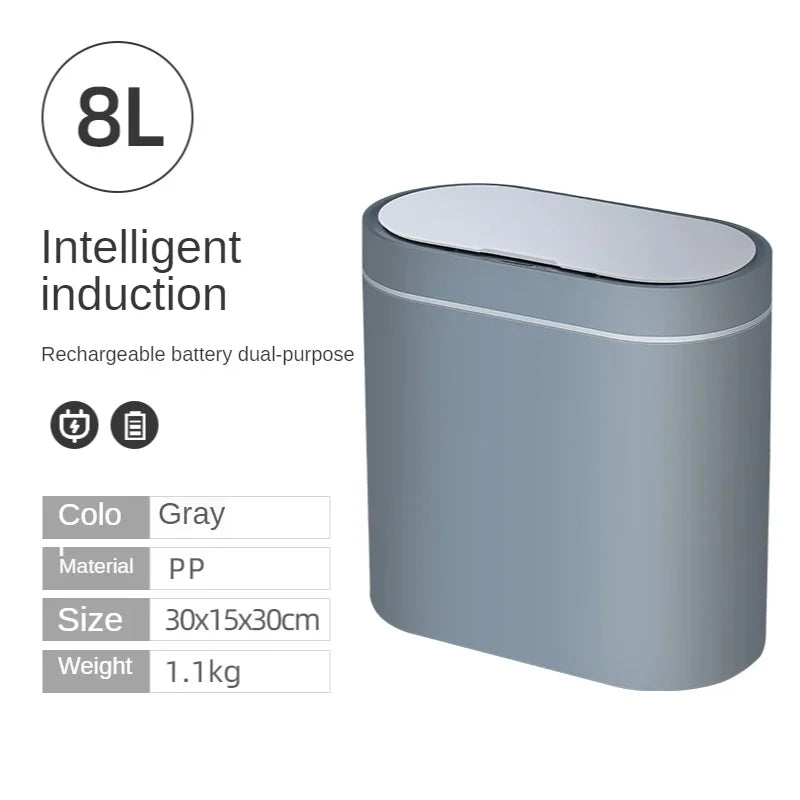 7L Trash Can Smart Sensor Trash Can Automatic Household