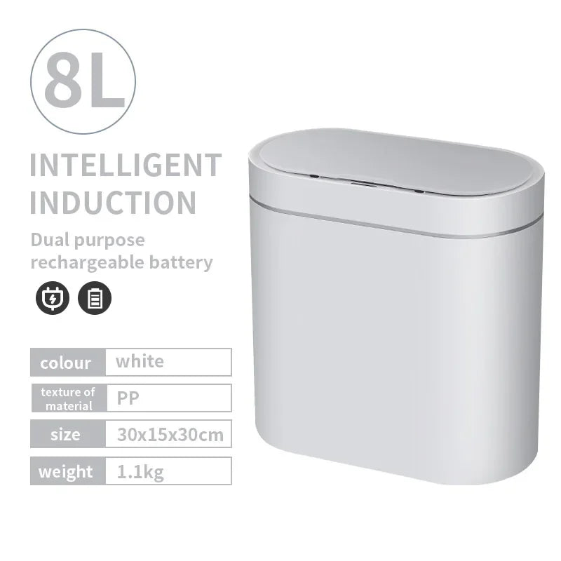 7L Trash Can Smart Sensor Trash Can Automatic Household