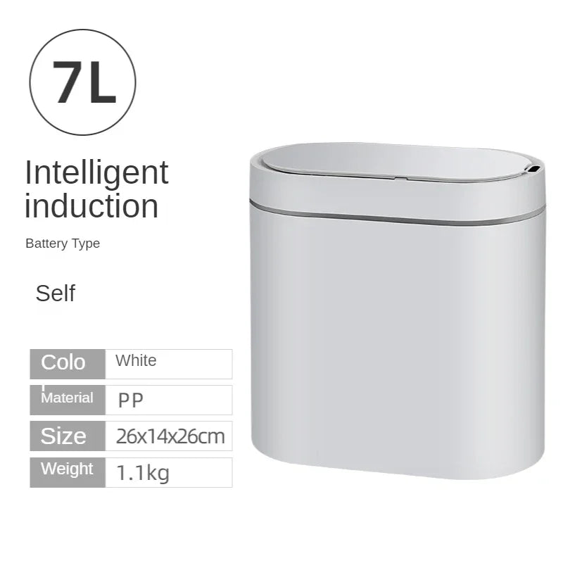 7L Trash Can Smart Sensor Trash Can Automatic Household
