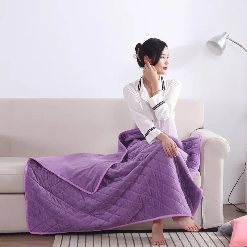 Portable USB Electric Heating Blanket – Low Voltage Heated Throw for Home, Office, Bedroom & Camping