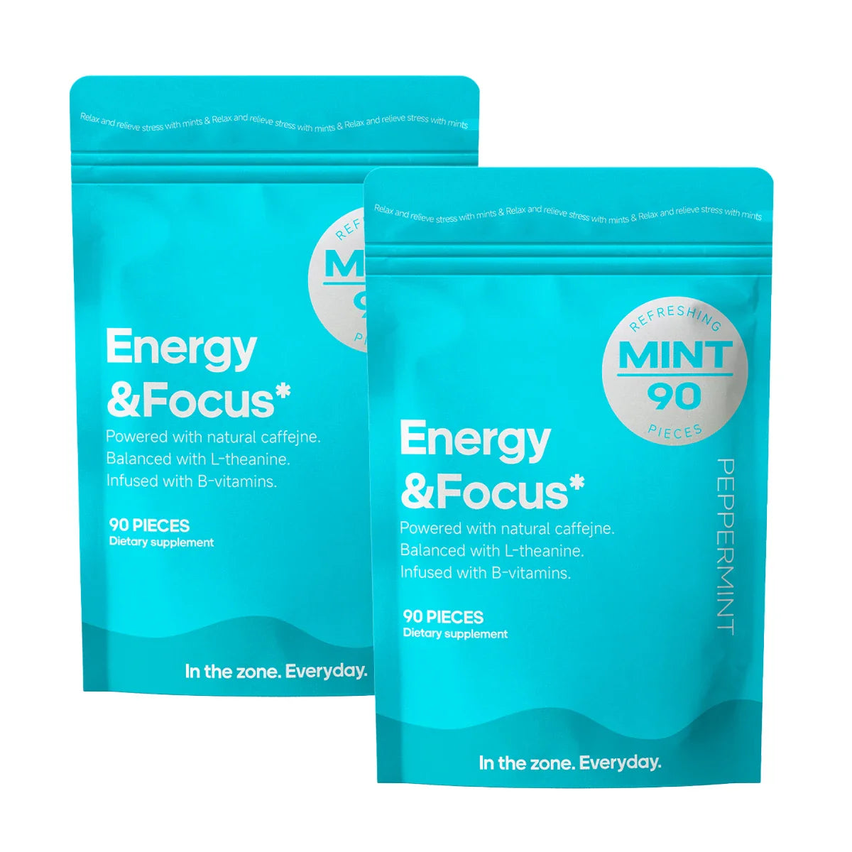 Energy Caffeine Mints (90 Pieces) - Sugar Free with