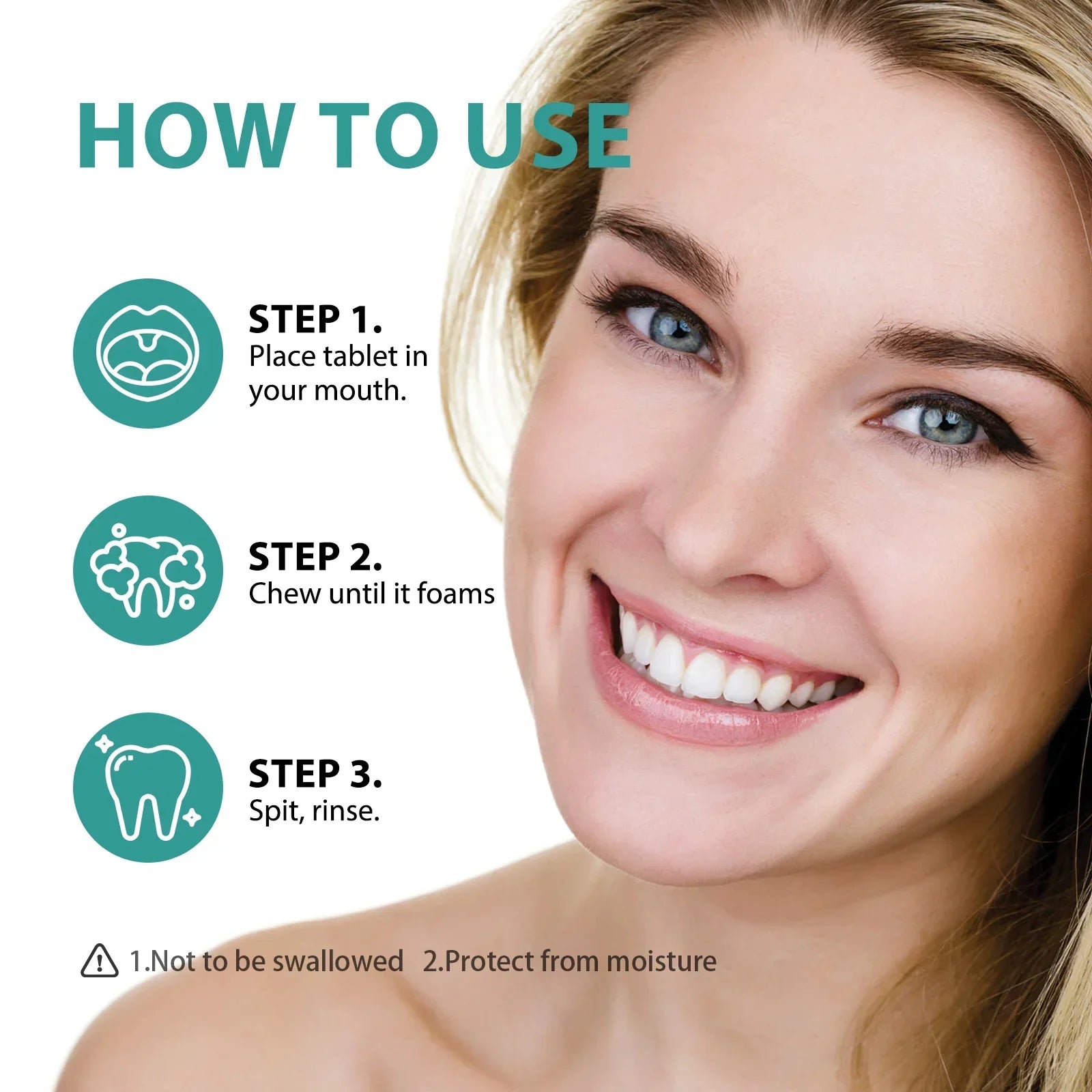 Mint Flavors Toothpaste Tablets Improve Bad Breath