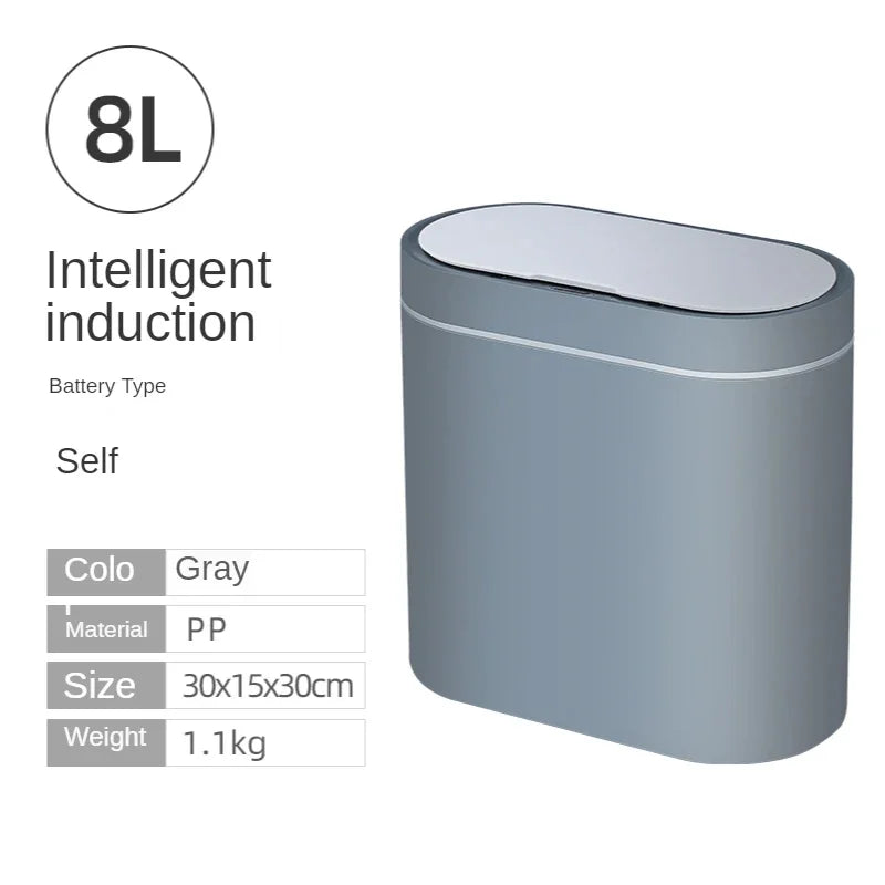 7L Trash Can Smart Sensor Trash Can Automatic Household