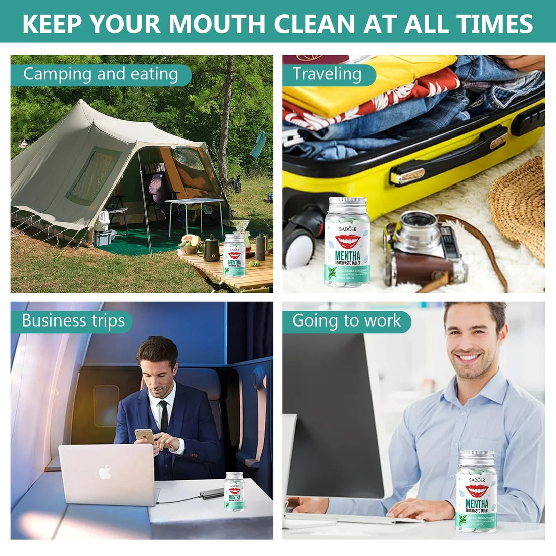 Mint Flavors Toothpaste Tablets Improve Bad Breath