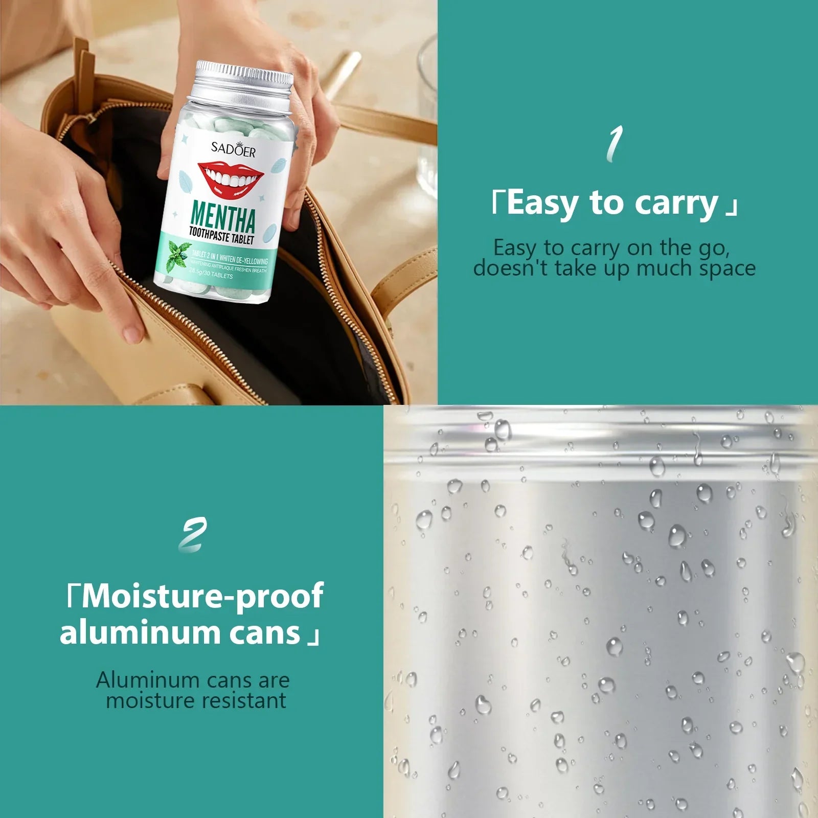 Mint Flavors Toothpaste Tablets Improve Bad Breath