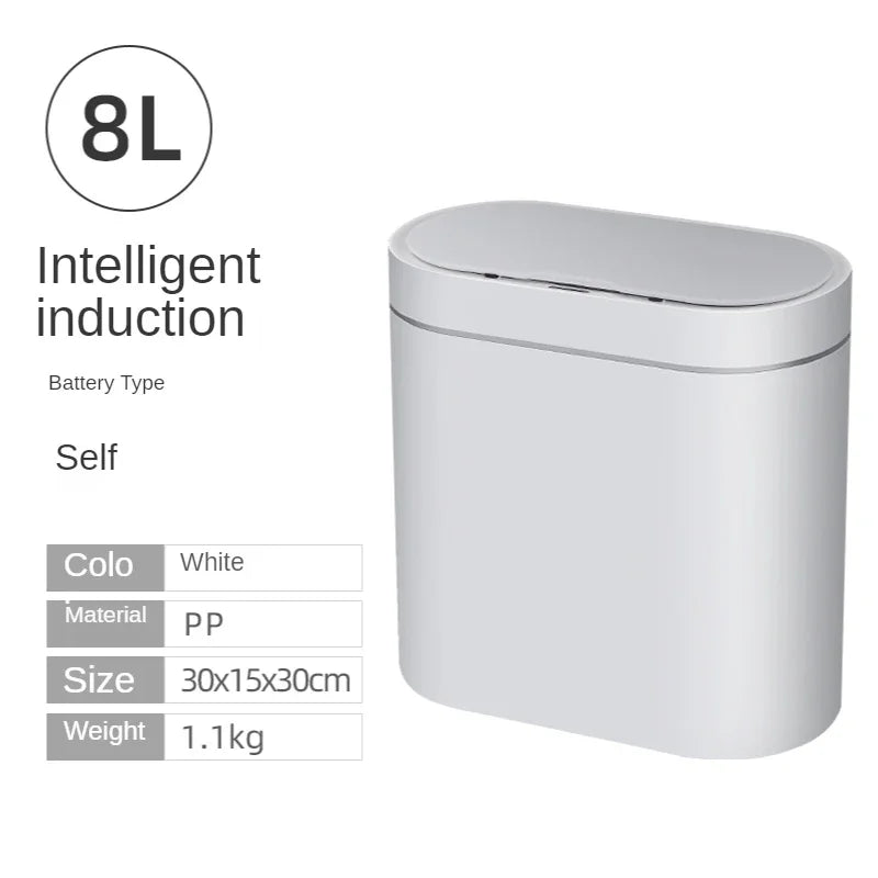 7L Trash Can Smart Sensor Trash Can Automatic Household
