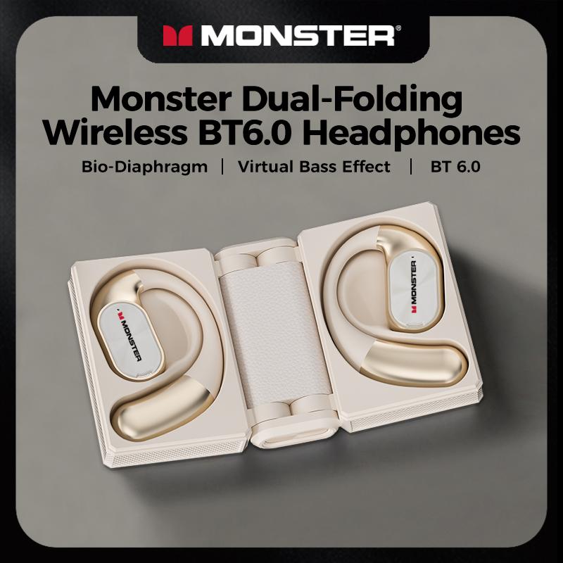 Monster Ear Buds - Headphones Bluetooth with Dual-Fold Design