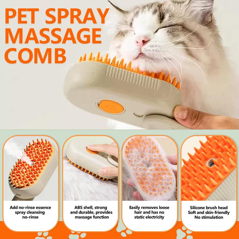 Pet Steam Brush,Cat Dog Hair Remover, Adjustable Pet Hair Remover